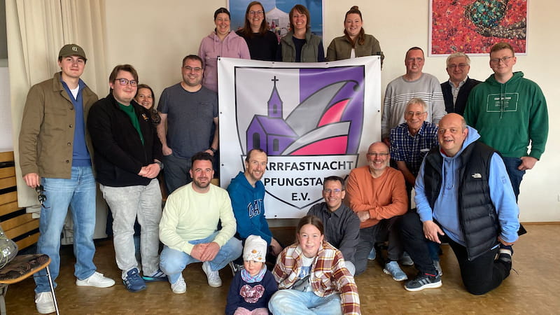 Das Organisations-Team der Pfarrfastnacht Pfungstadt bei der Planung einer Sitzung